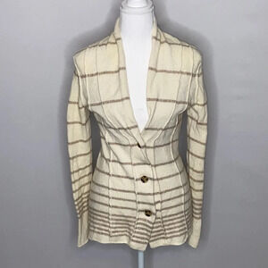 Banana Republic Luxury Cable Knit Striped Sweater Cardigan - Size XS